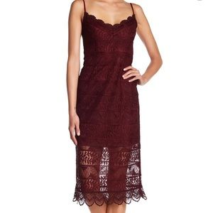 NSR floral lace midi dress size small NWOT